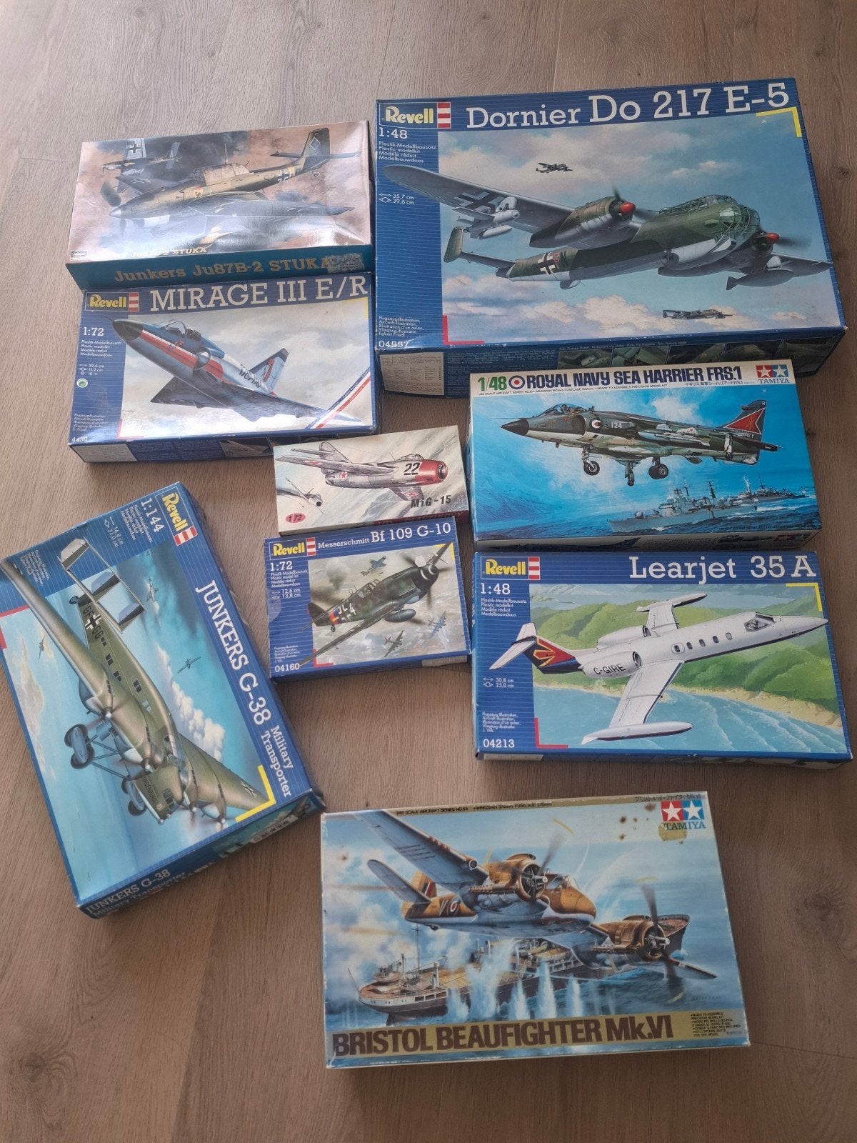 Diverse modelbouw dozen ongebruikt., Ophalen, Nieuw, 1:72 tot 1:144, Overige merken