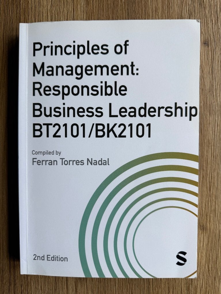 Principles of Management 2nd edition, Ferran Torres Nadal, Ophalen of Verzenden, Alpha, WO