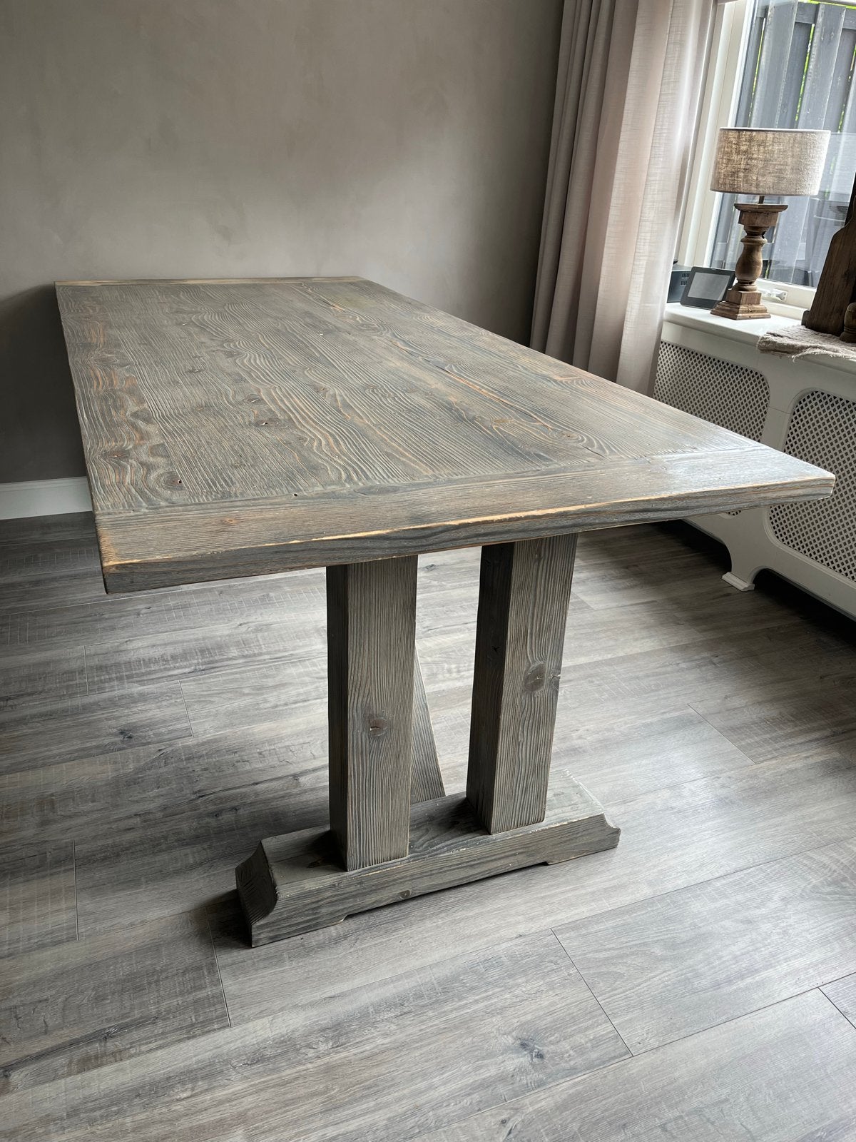 Set van oudgrenen eettafel en salontafel, Huis en Inrichting, Tafels | Eettafels, Ophalen, Gebruikt, 200 cm of meer, 50 tot 100 cm