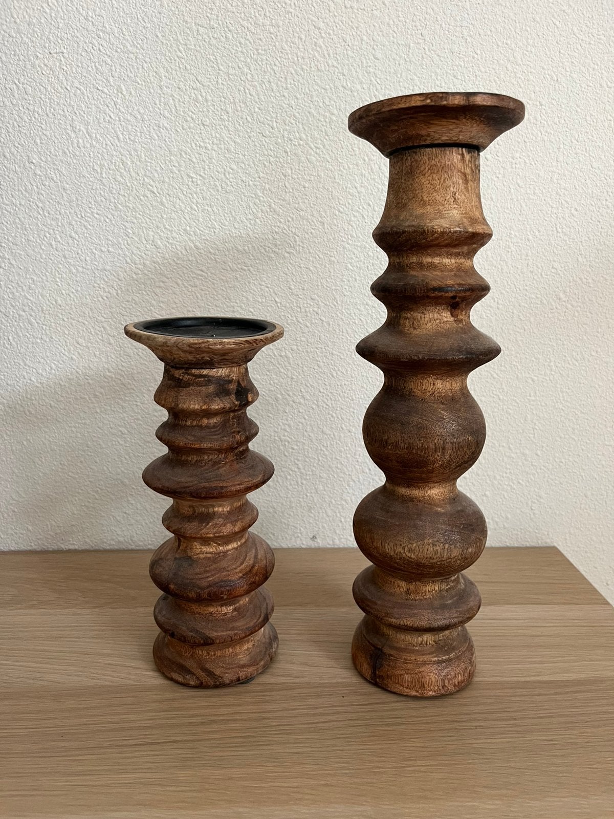 Houten kandelaars, Ophalen of Verzenden, Overige materialen