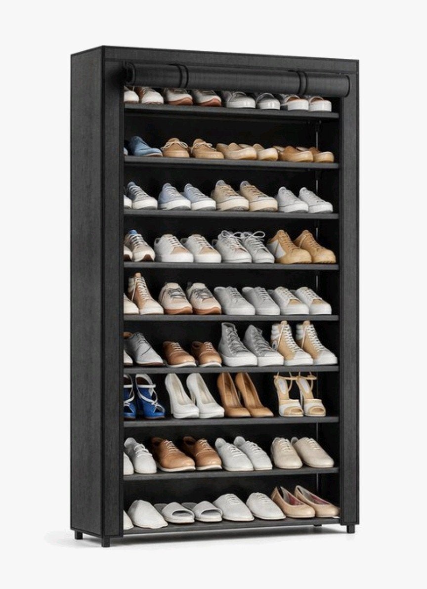 Nieuw - Avelona Schoenenkast Zwart - 9 Lagen Schoenenrek, Ophalen of Verzenden, Nieuw, Modern, Praktisch, Ruimtebesparend