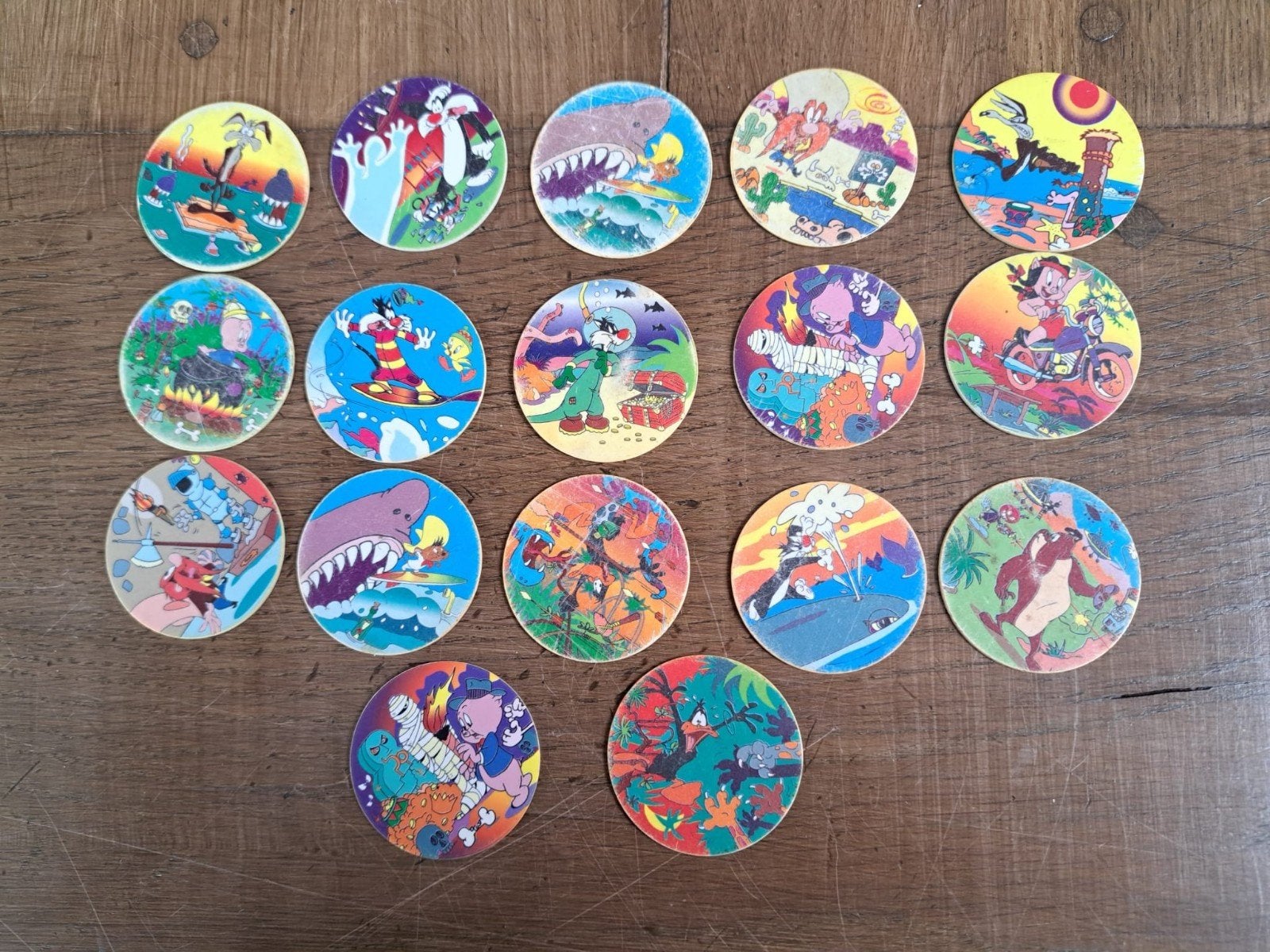 Set van 17 Adventure flippo's, Ophalen of Verzenden, Looney Tunes, Verzameling