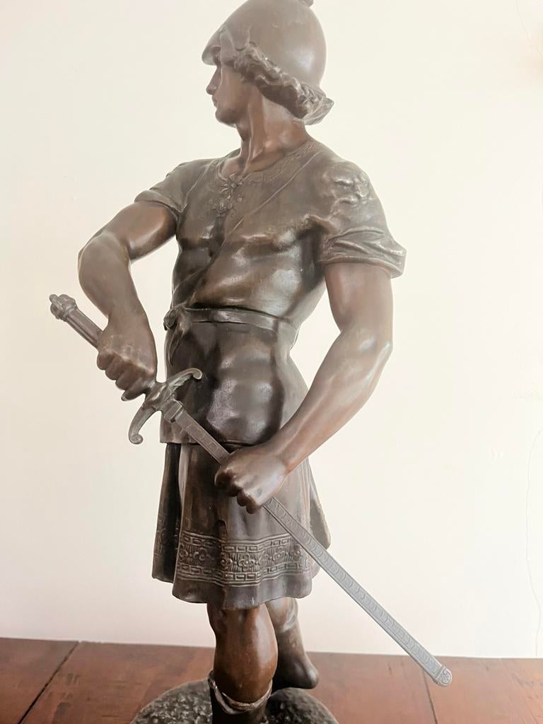 Antieke bronzen beeld picault bellum, Ophalen of Verzenden