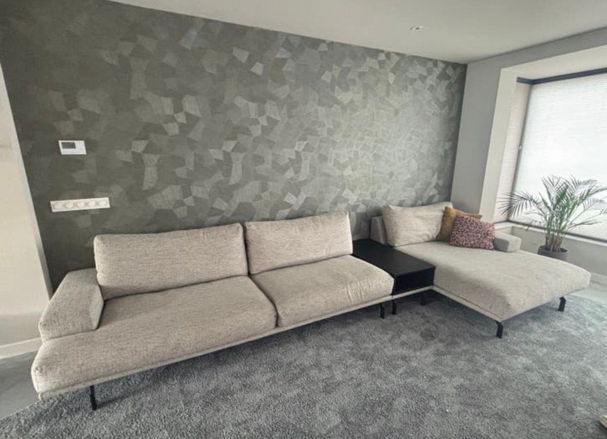 Luxe Eijerkamp Vincenzo loungebank met daybed en sidetable, Huis en Inrichting, Hoekbank, 300 cm of meer, Ophalen of Verzenden