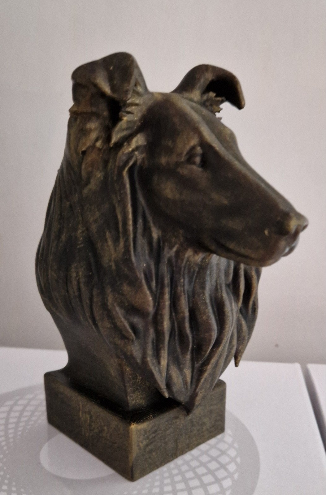 Handgeschilderde Schotse Collie Buste, Verzenden, Nieuw, Dier