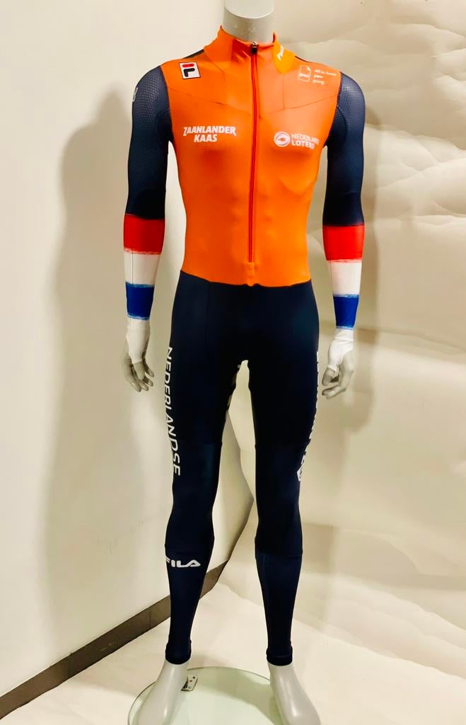 Schaatskleding schaatspak snelpak speedsuit maat M rubber, Sport en Fitness, Ophalen of Verzenden, Zo goed als nieuw