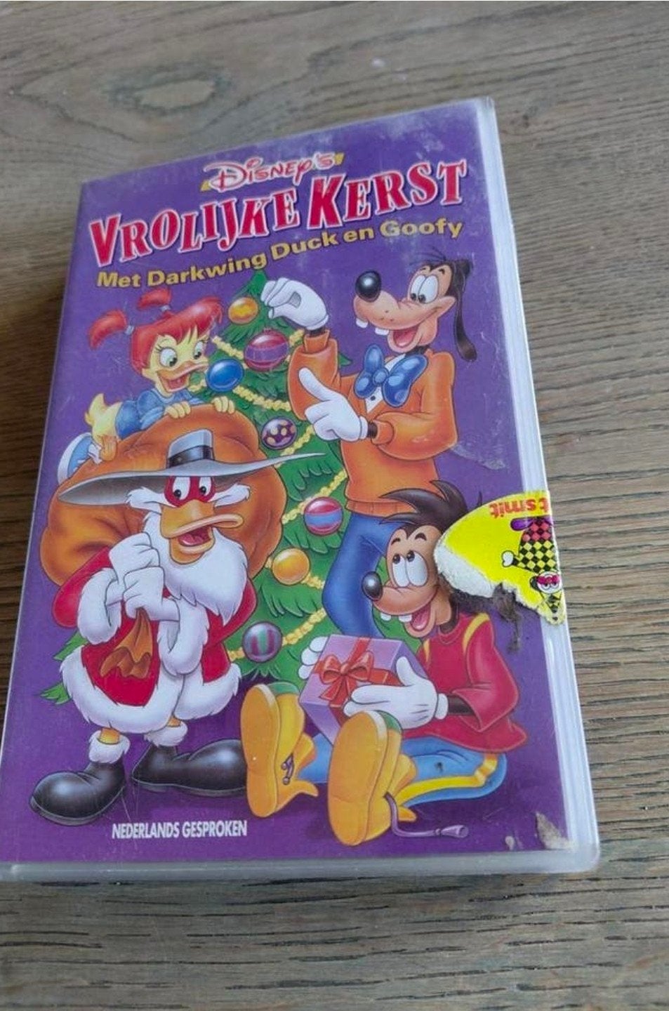 Disney's Vrolijke Kerst met Darkwing Duck en Goofy VHS, Gebruikt, Tekenfilm, Alle leeftijden, Ophalen of Verzenden