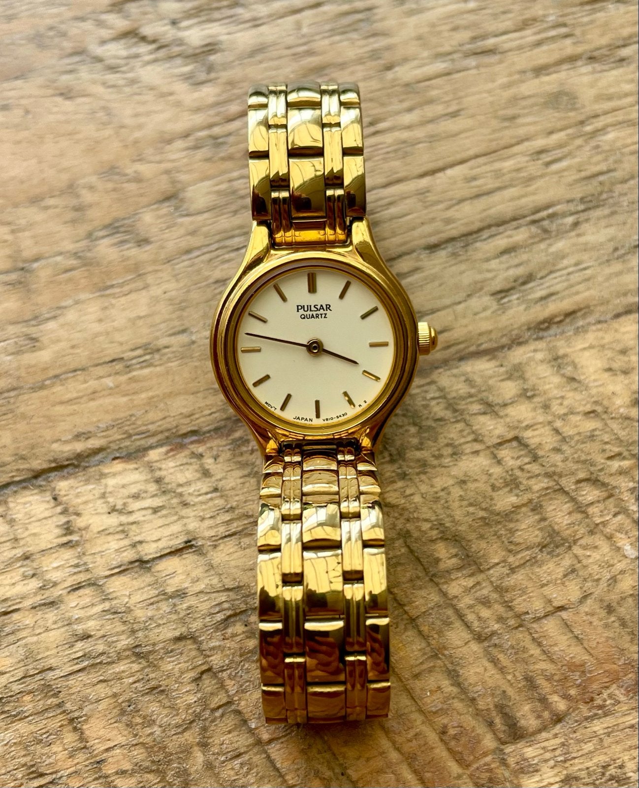Verguld Pulsar Seiko Quartz Dames Polshorloge - nieuwstaat