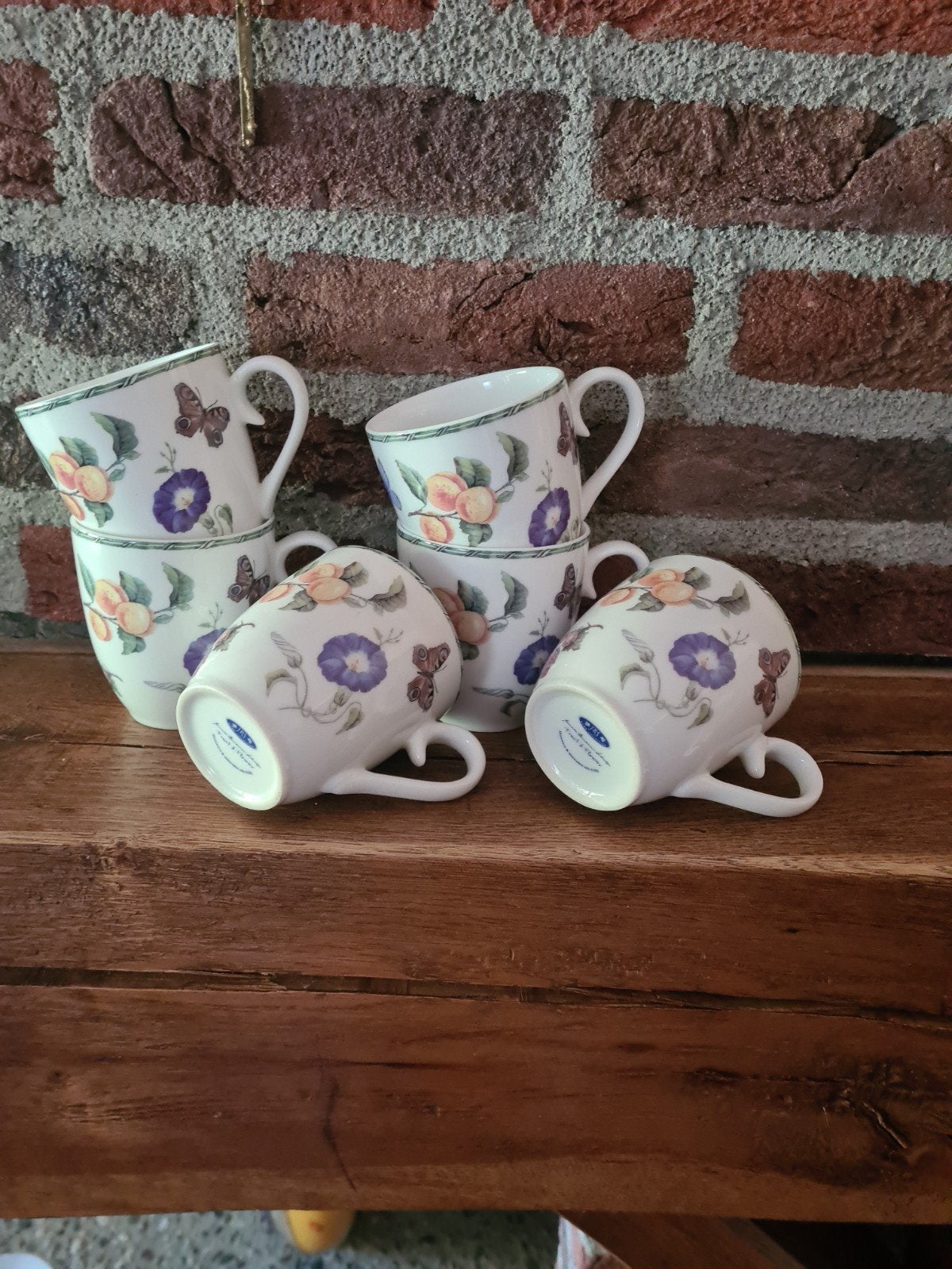 Set van 6 porseleinen mokken van Janneke Brinkman, Ophalen, Overige merken, Klassiek, Mok