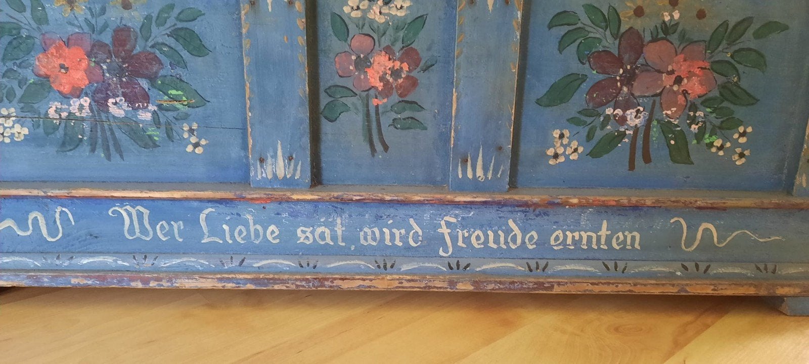 Antieke beschilderde kist, Antiek en Kunst, Ophalen