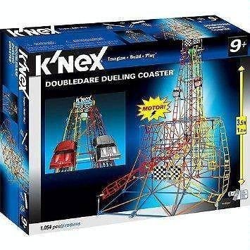 knex ACHTBAAN DOUBLEDARE DUELING COASTER MET 2 AUTOOTJES, Ophalen, Gebruikt, K'nex
