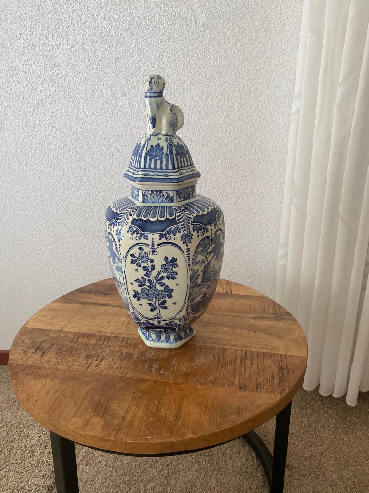 Delfts Blauwe Vaas met deksel - Boch Royal Sphinx, Ophalen