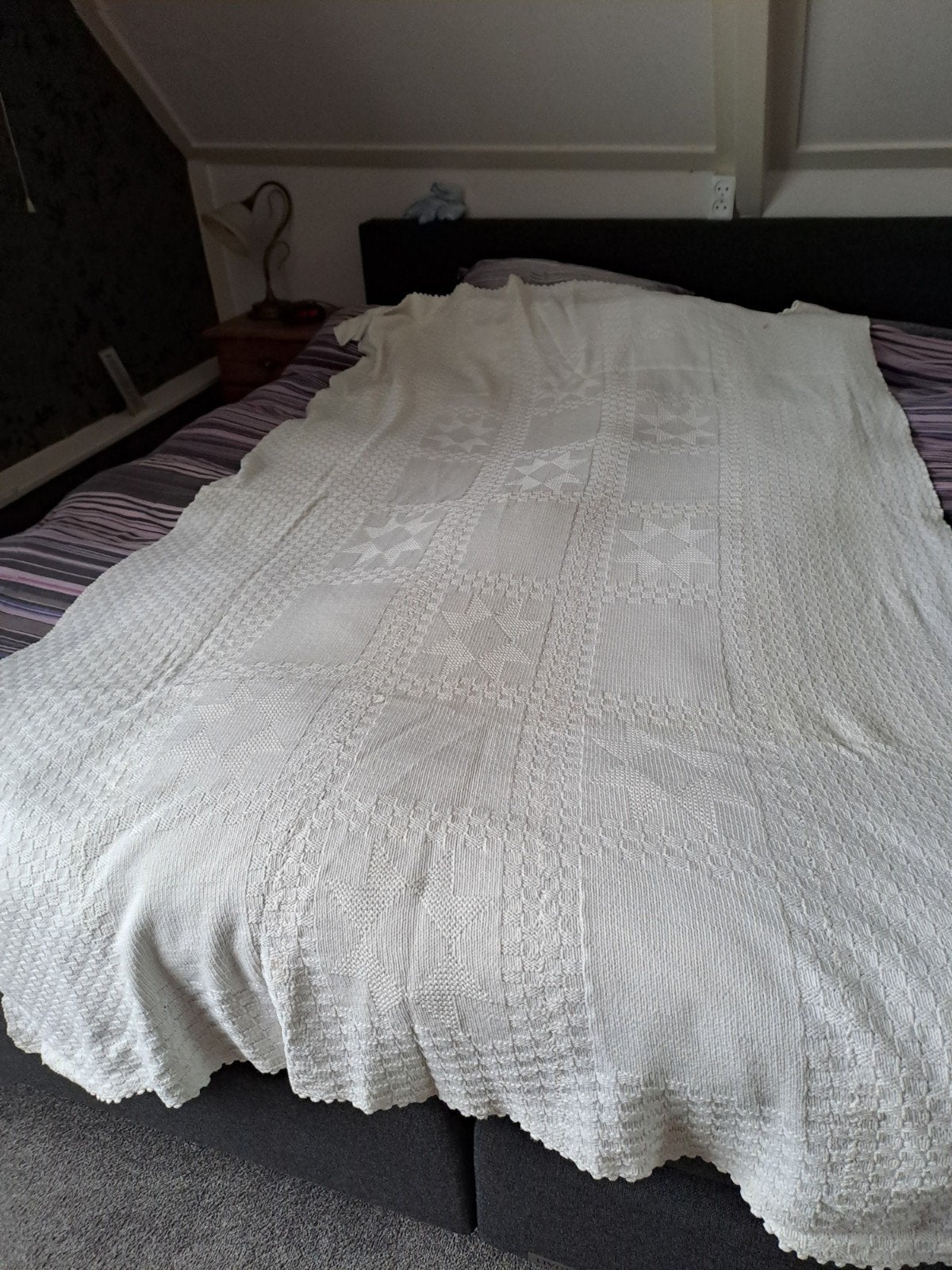 oude  gebreide sprei, Ophalen of Verzenden