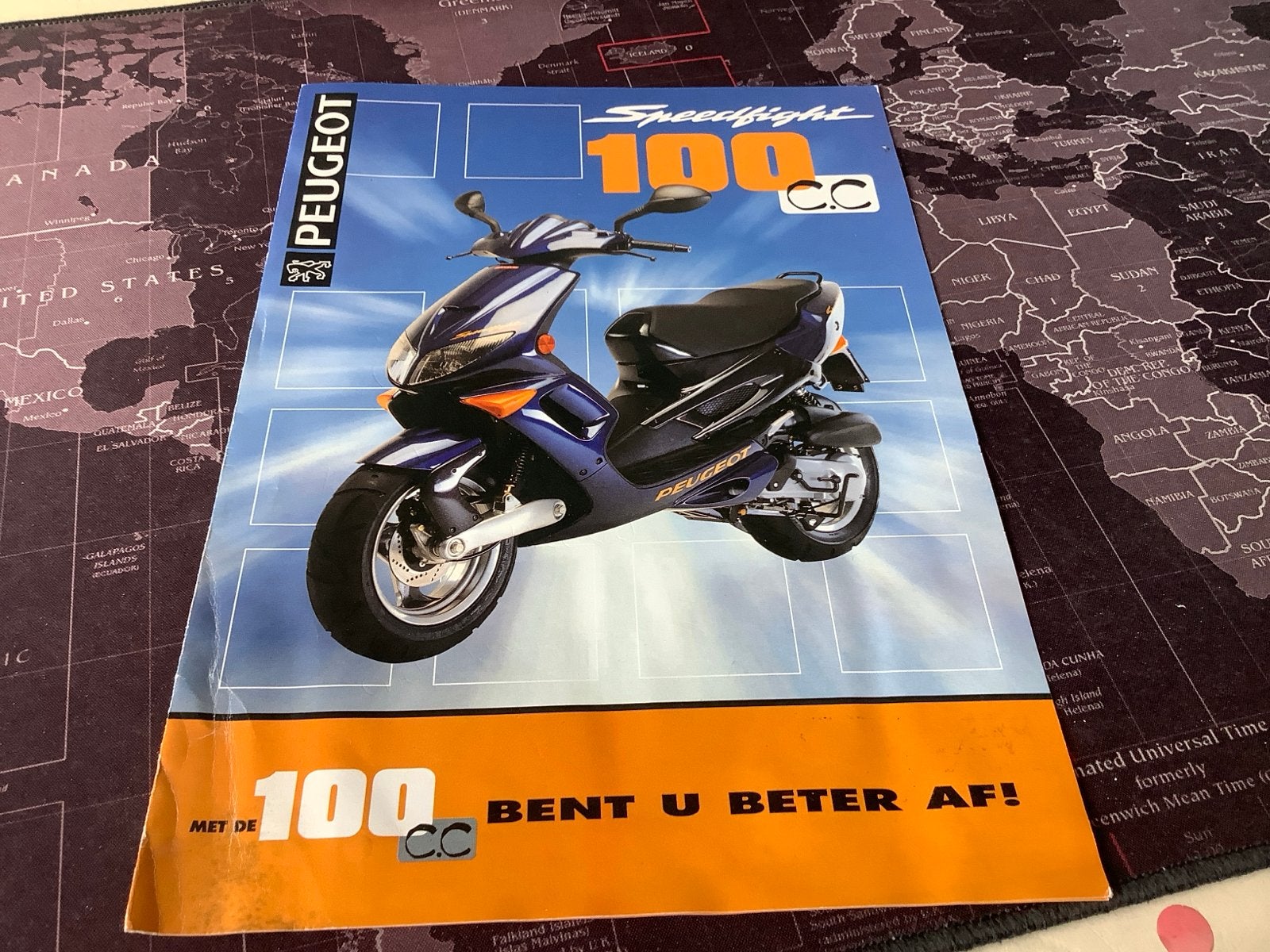 Peugeot Speedfight 100 CC Scooter Brochure., Fietsen en Brommers, Verzenden