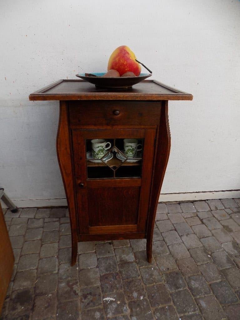 Jugendstil vitrinekastje theekastje drankenkast art Nouveau, Ophalen, Gebruikt, Hout