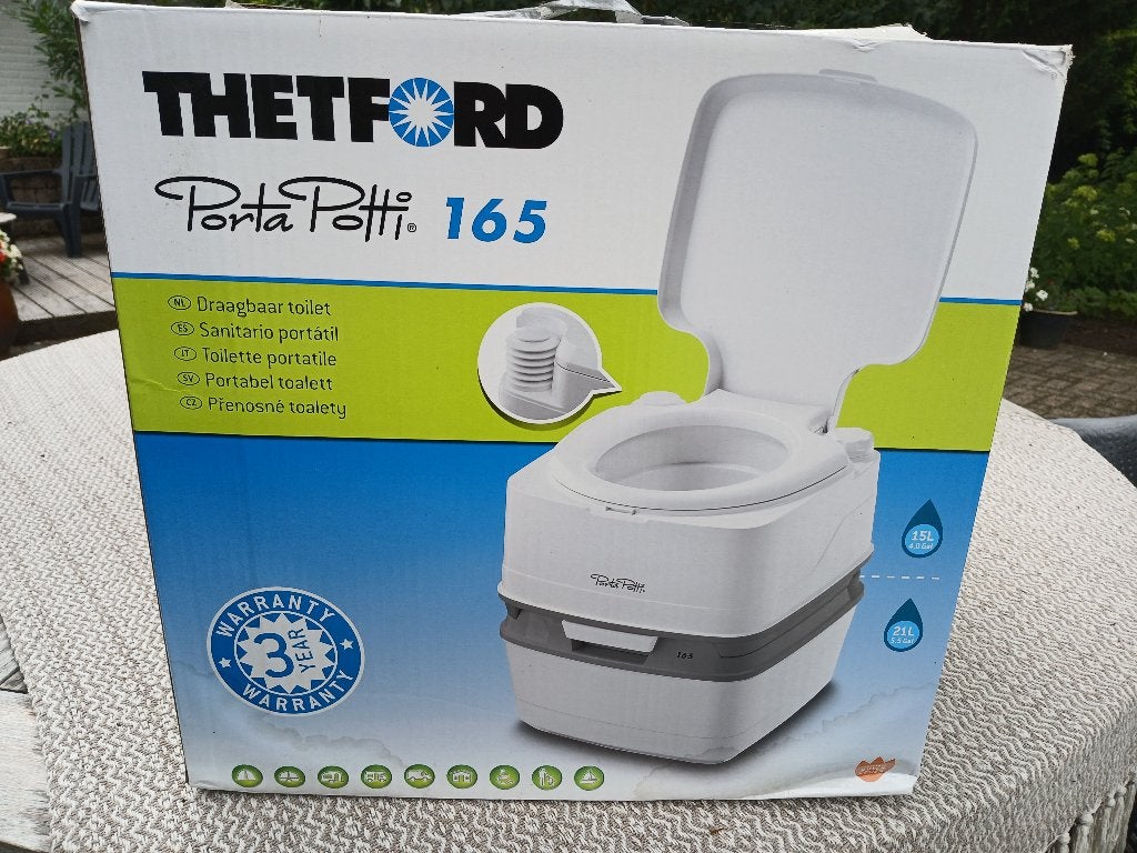 Thetford Porta Potti 165 - Draagbaar Toilet, Caravans en Kamperen, Ophalen, Zo goed als nieuw
