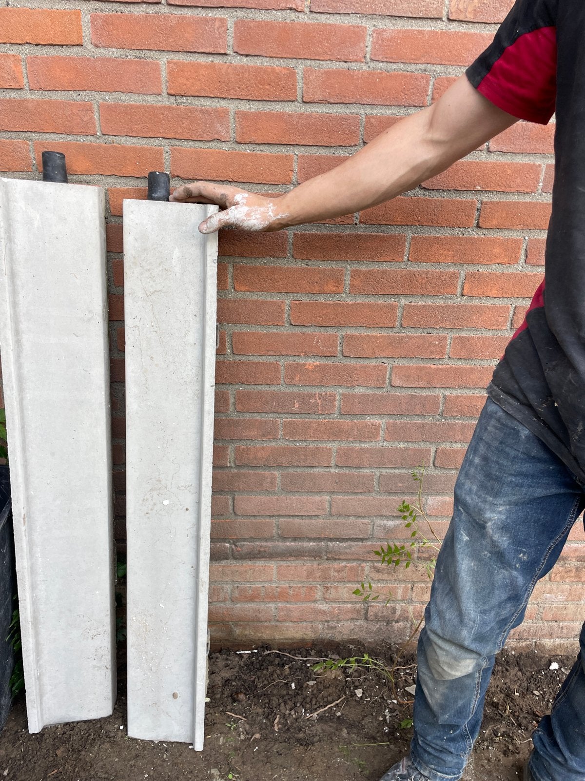2x 1 meter dorpel kozijn met anti-stoot rubber, Ophalen, 80 tot 100 cm, Overige typen, Minder dan 200 cm