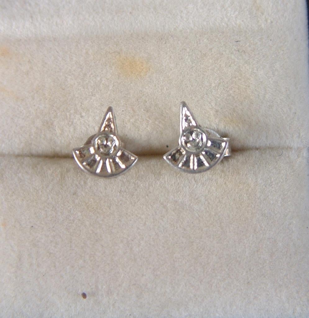 kinder oorbelletjes oorbellen clowntjes clown, Ophalen of Verzenden, Zo goed als nieuw, Zilver, Oorbellen