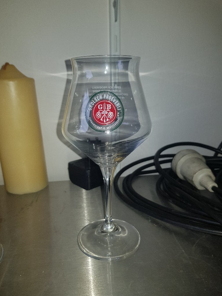 Grolsch proeverij bierglas (Z220-65), Ophalen of Verzenden, Nieuw, Glas of Glazen, Grolsch