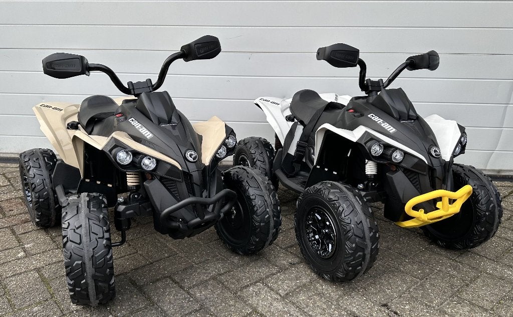 Kinder Accu Quad can-am 12v Rubberband -Leder zit NIEUW!, Nieuw