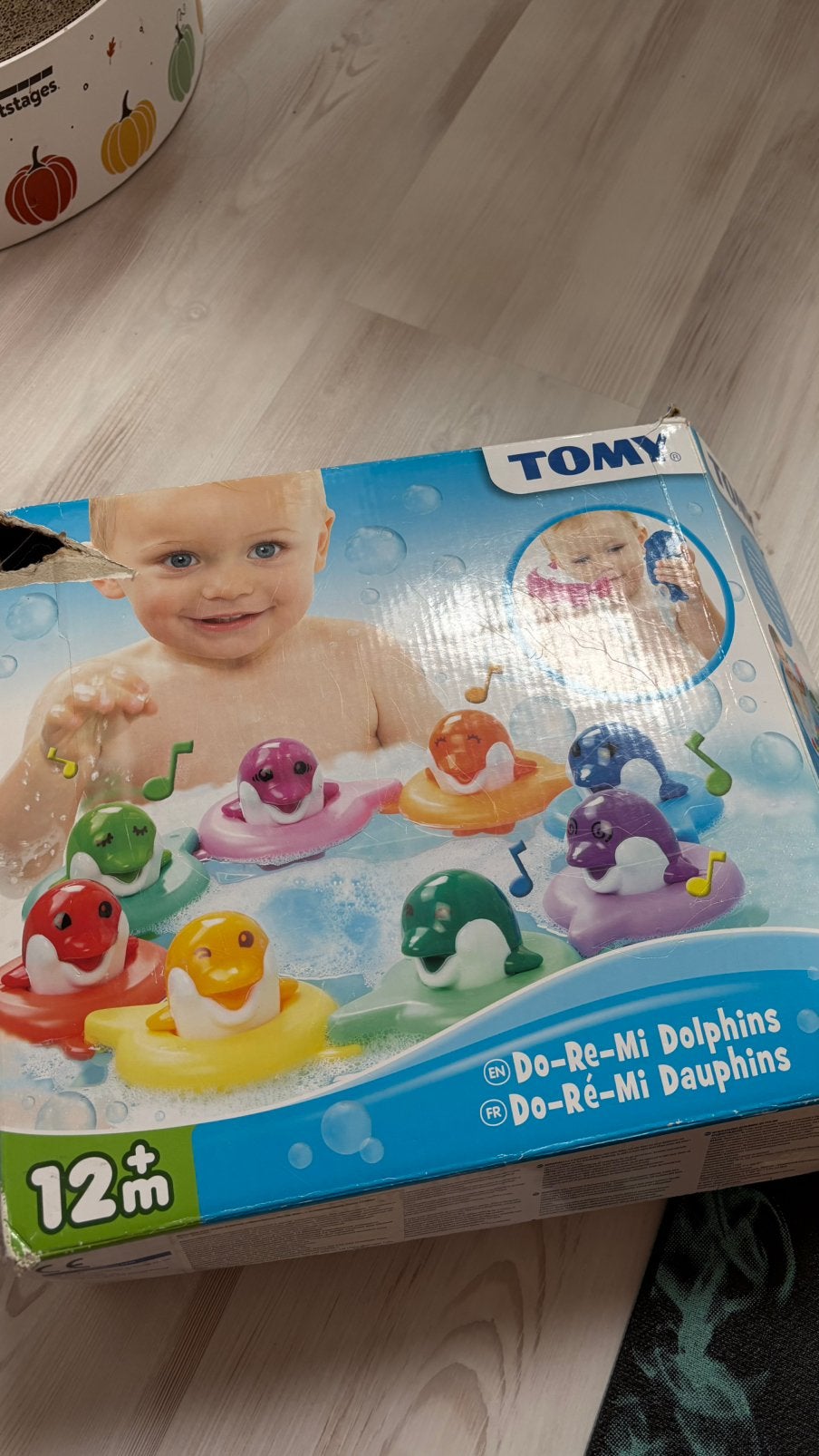 TOMY Do-Re-Mi dolfijnen voor in bad, Kinderen en Baby's, Ophalen of Verzenden, Gebruikt
