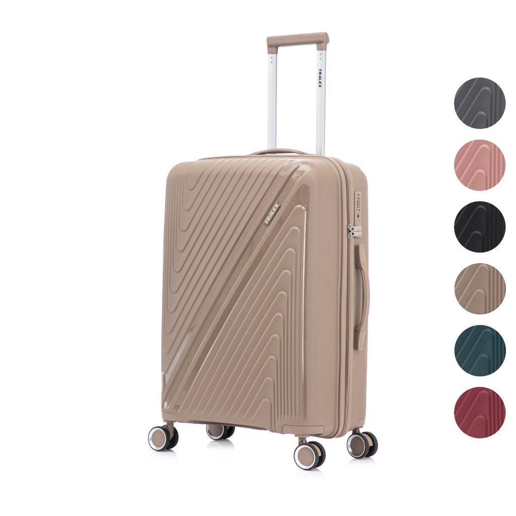 Nieuwe Tralex koffer maat L - 67 Liter - 66x44x26 cm Mokka, Hard kunststof, Nieuw, Ophalen of Verzenden, Babijhandel@gmail.com