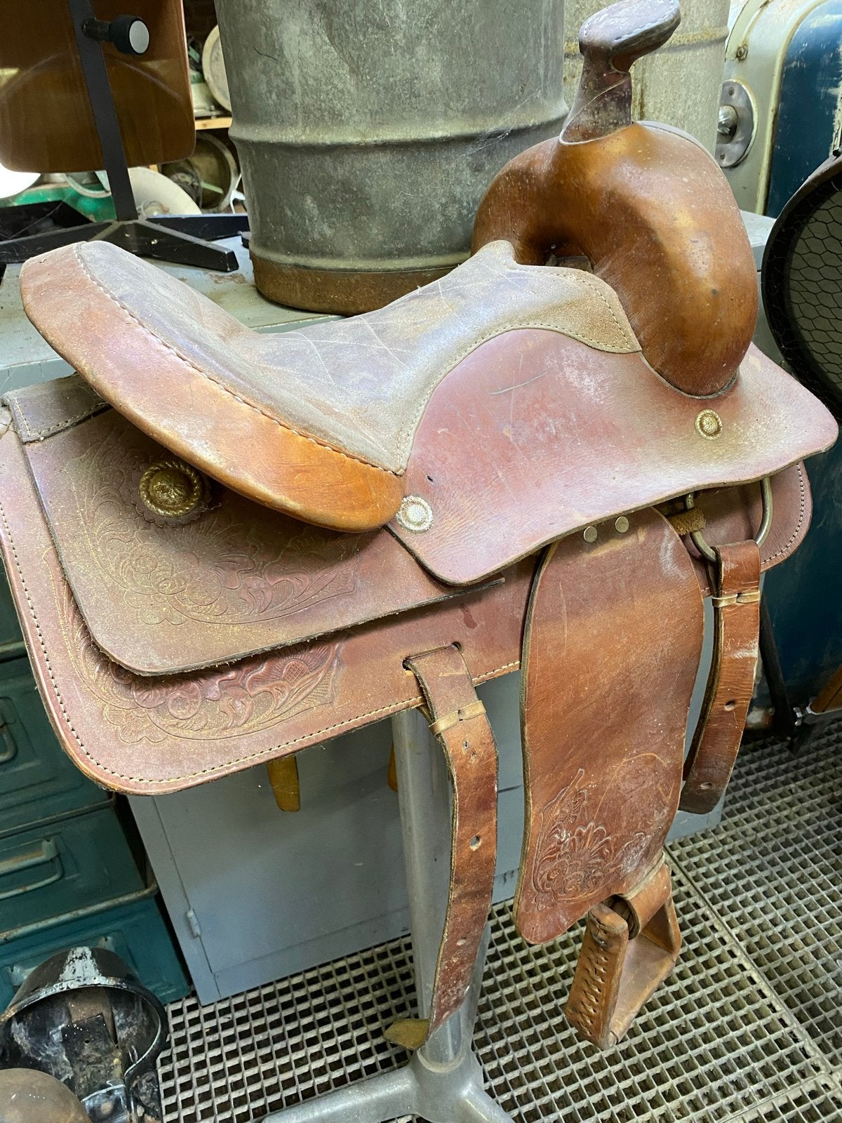 Vintage western zadel, Ophalen of Verzenden