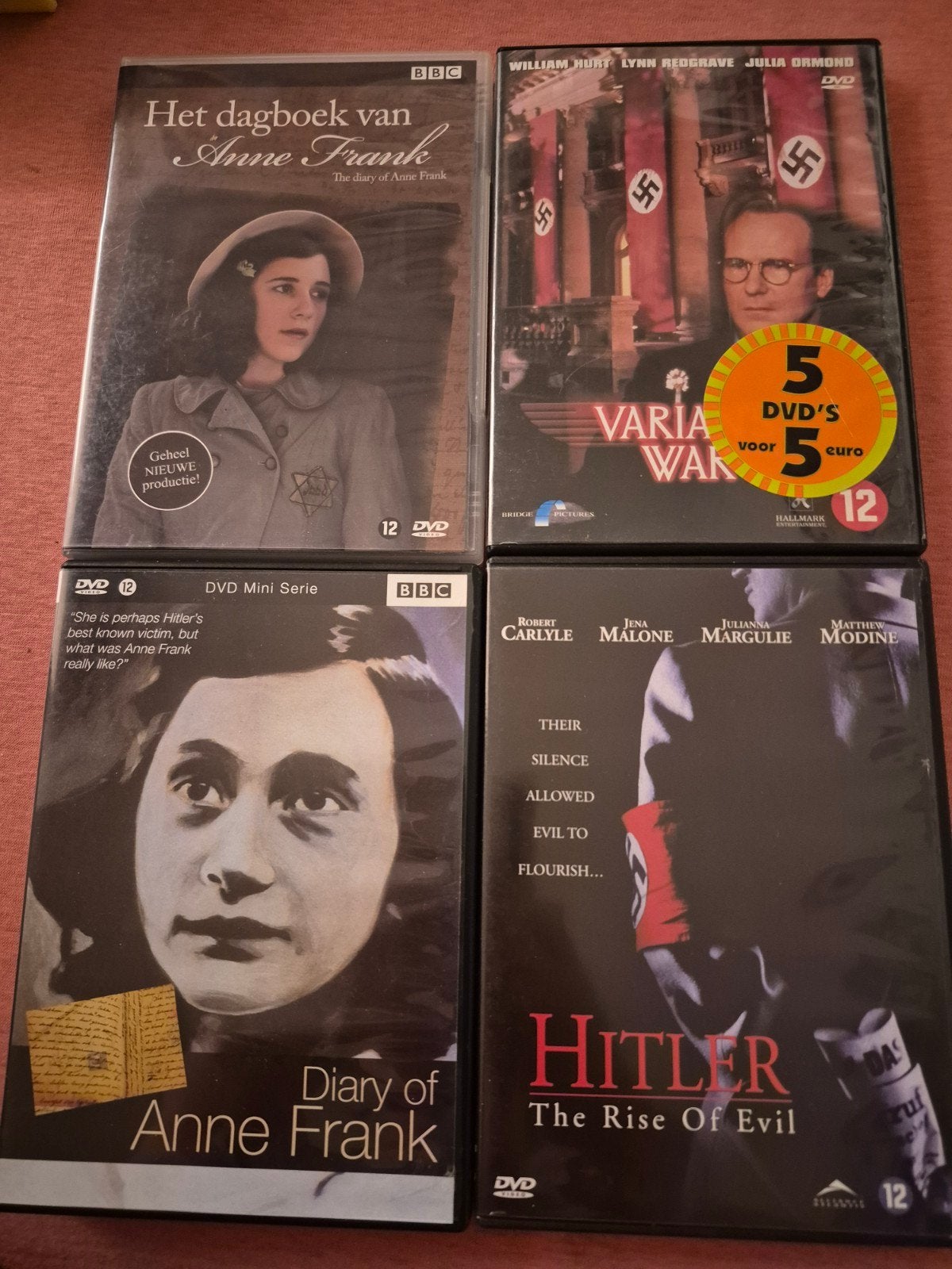 Het Dagboek van Anne Frank & Hitler: The Rise of Evil DVD's, Cd's en Dvd's, Ophalen of Verzenden