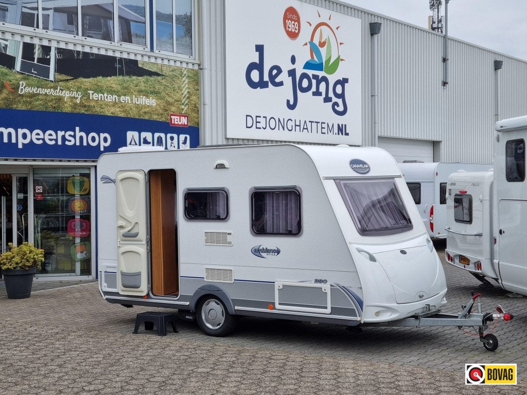 Caravelair Ambiance 390 - Mover - Deeltent -, Caravans en Kamperen, Caravans, Schokbreker, Bedrijf, Treinzit, 4 tot 5 meter