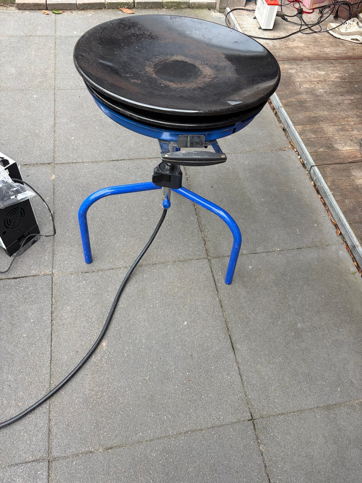 Scottle braai met meerdere pannen en draagtas, Ophalen, Gebruikt