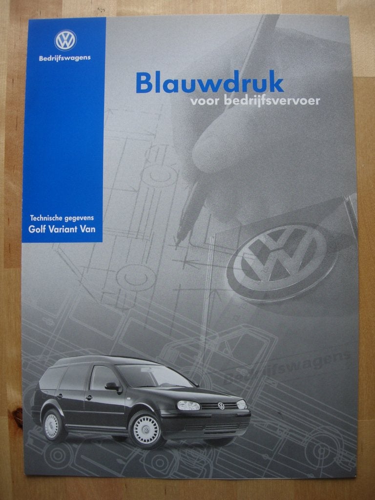 Volkswagen Golf Variant Van Brochure 2000 VW, Volkswagen, Ophalen of Verzenden, Zo goed als nieuw, Volkswagen