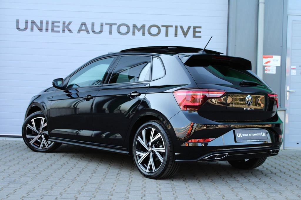 Volkswagen Polo 1.0 TSI DSG 110PK HIGHLINE BUSINESS R | 3XR-, Auto's, Stof, Gebruikt, Zwart, Zwart