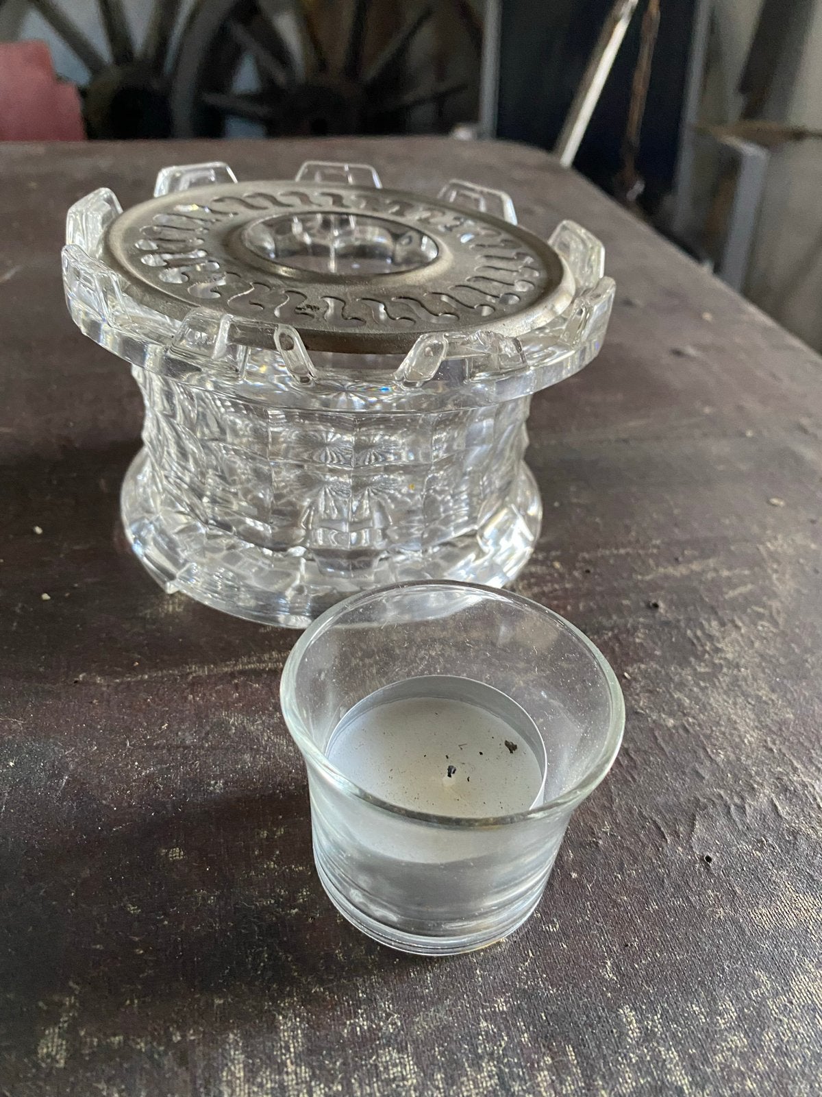 Glazen Warmhouder met Waxinelichtje, Ophalen of Verzenden