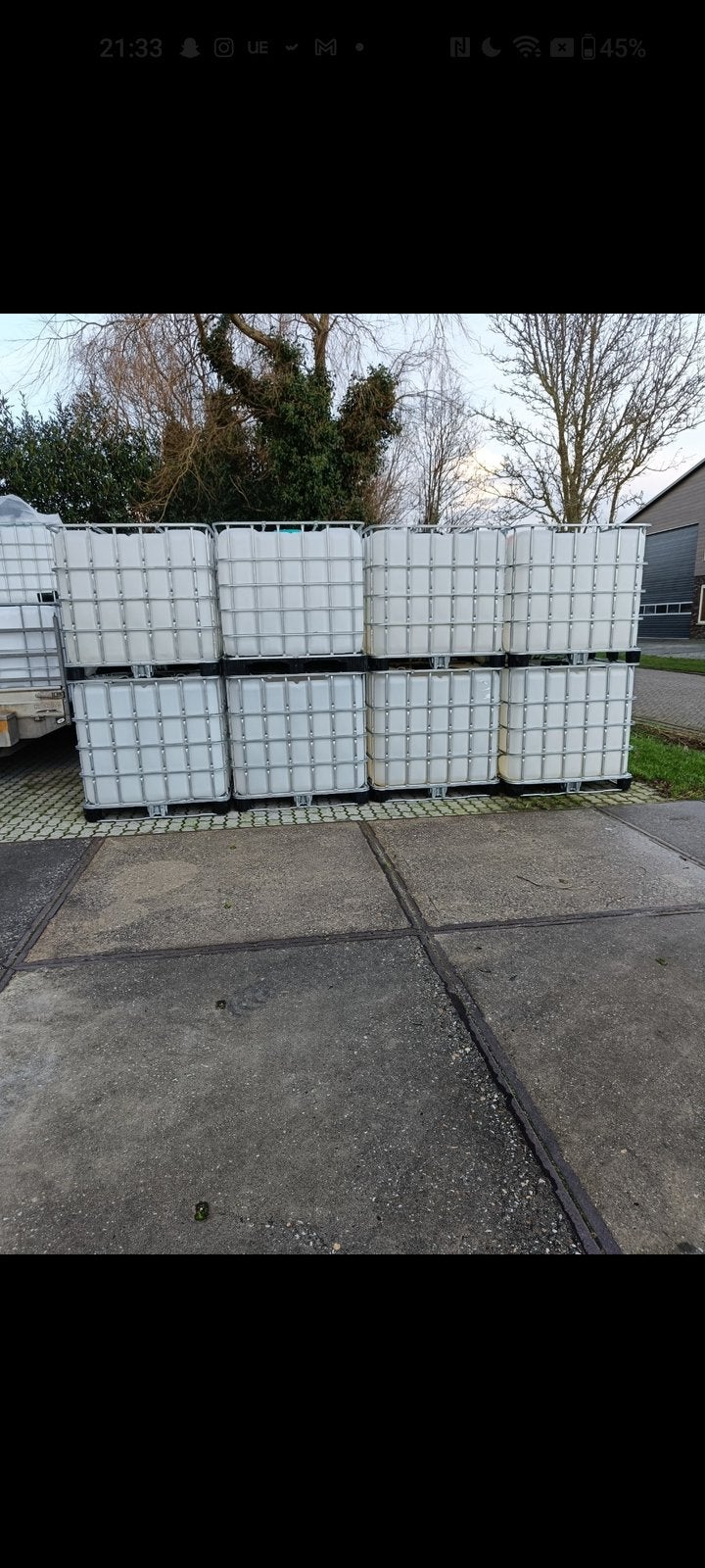 Ibc 1000 liter container, 150 liter of meer, Ophalen, Zo goed als nieuw