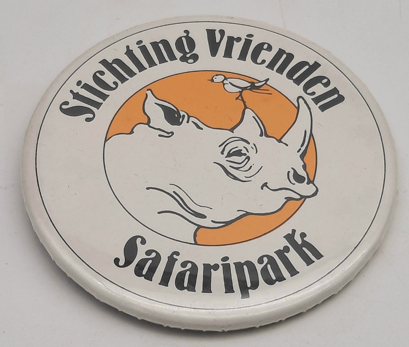 Vintage Button Stichting Vrienden Safaripark (Beekse Bergen), Ophalen of Verzenden, Gebruikt, Overige onderwerpen, Button