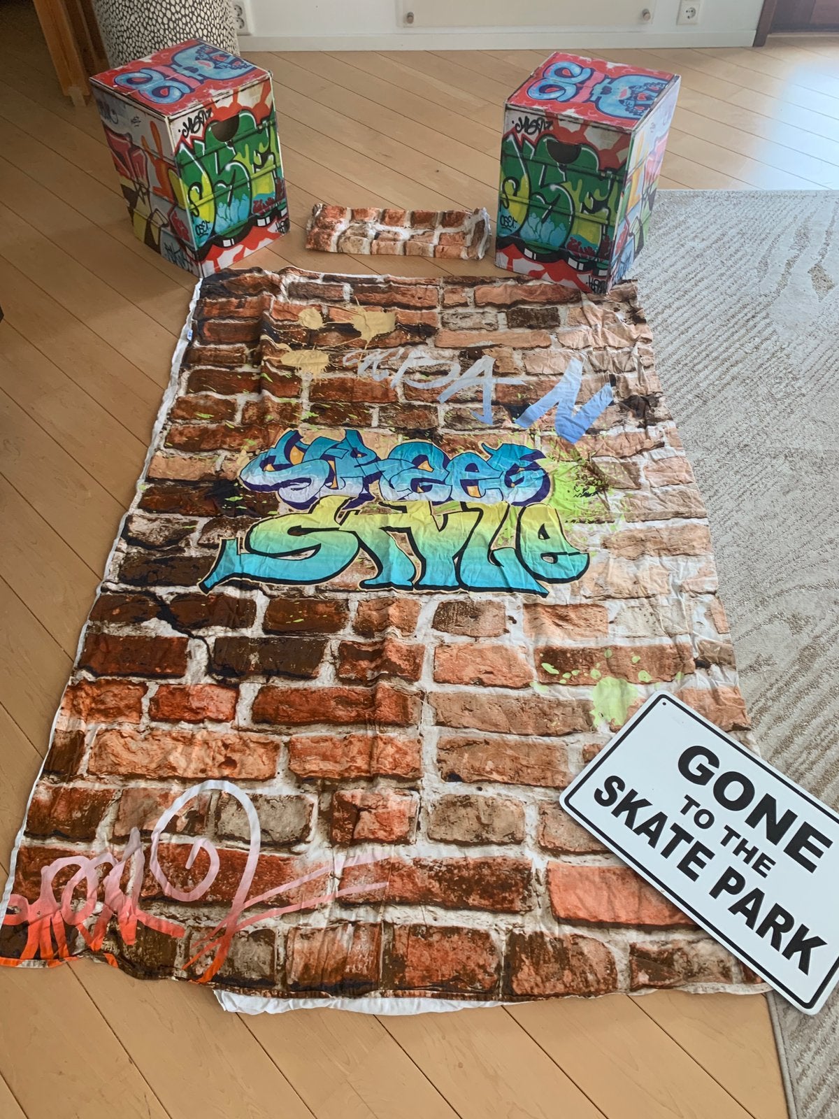 Skate/ Graffiti /Street style tienerkamer thema, Kinderen en Baby's, Ophalen, Zo goed als nieuw, Overige typen