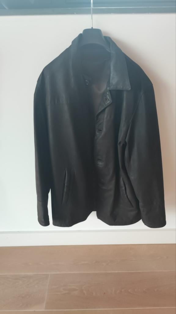 grijze leren jas maat xl, Ophalen of Verzenden, Zo goed als nieuw, Maat 56/58 (XL), Grijs