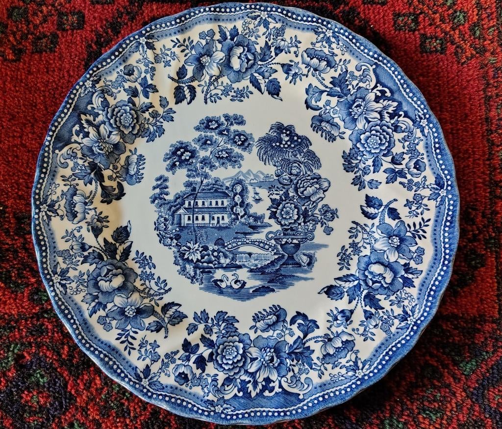Engels blauw bord Tonquin by Myott, Ophalen of Verzenden