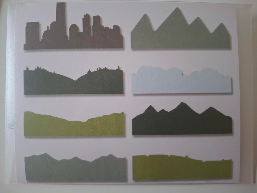 Nieuwe Sizzix thinlits snijmallen skyline silhouettes, Ophalen of Verzenden, Nieuw, Frame of Mal, Sizzix