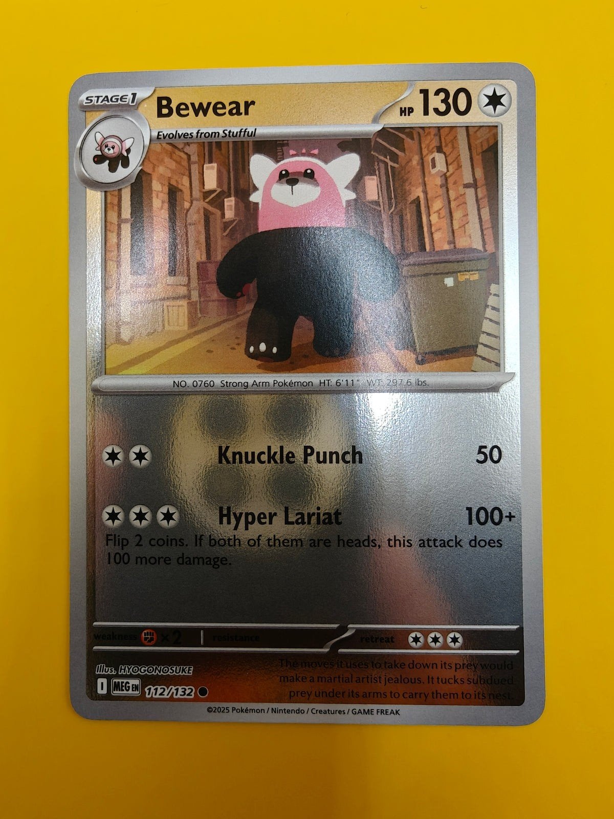 Bewear Reverse Holo - Mega Evolution Base Set, Hobby en Vrije tijd, Verzenden, Zo goed als nieuw