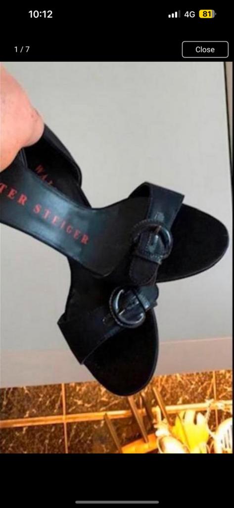 Walter Steiger Iconic Royal Black Ribbon pump size: 39, Kleding | Dames, Ophalen of Verzenden, Nieuw, Zwart