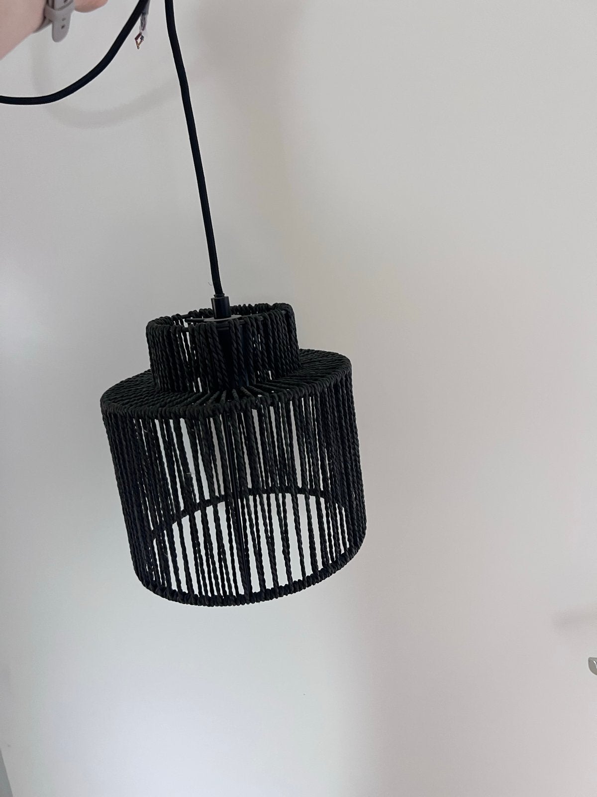 Gamma James Hanglamp Zwart - E27 Fitting, Ophalen of Verzenden, Gebruikt, Textiel, E27 (groot)