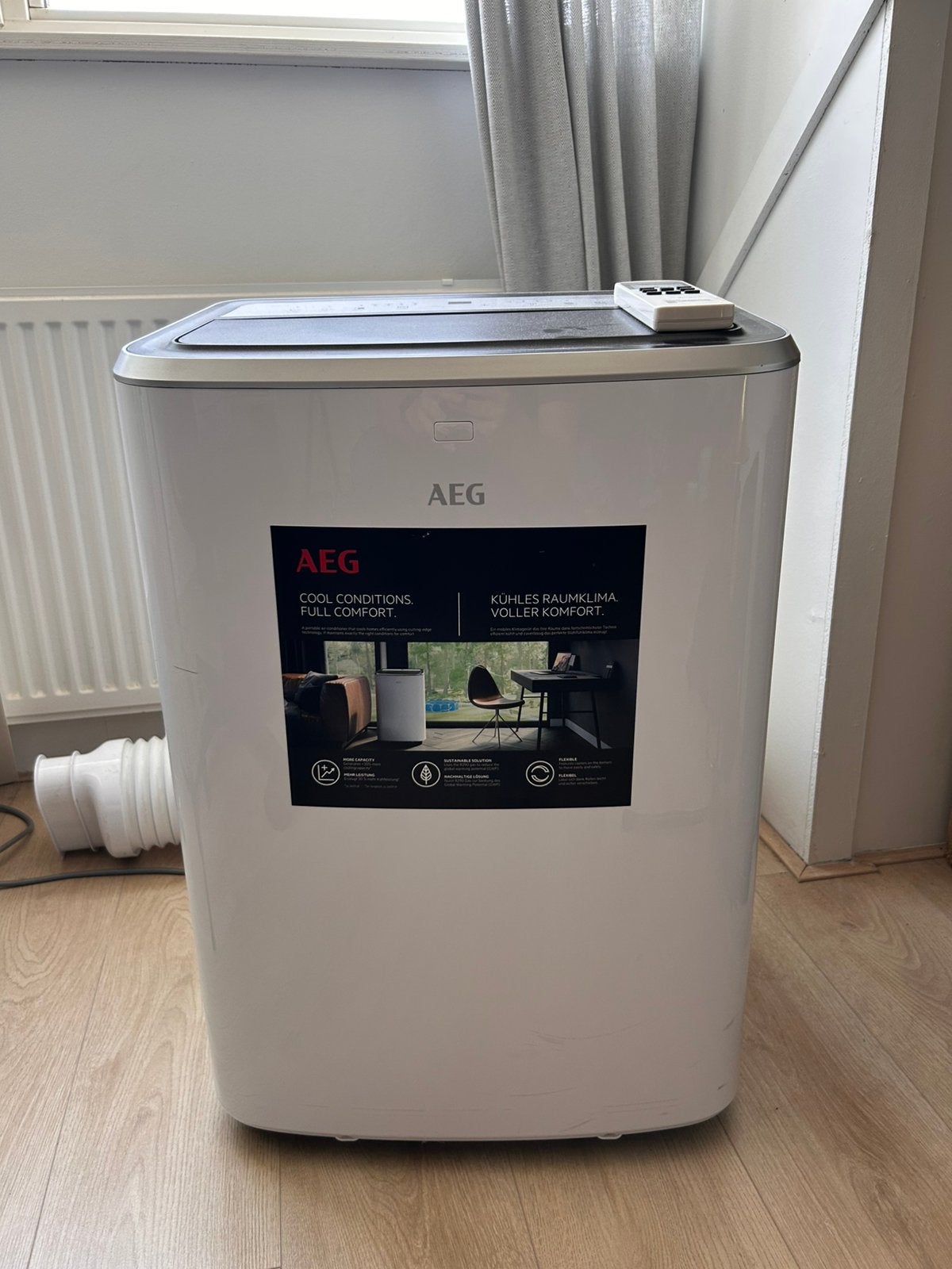 AEG ChillFlex Pro Mobiele Airco (AXP34U338CW), Witgoed en Apparatuur, Ophalen, 3 snelheden of meer, Zo goed als nieuw, Koelen en Ontvochtigen