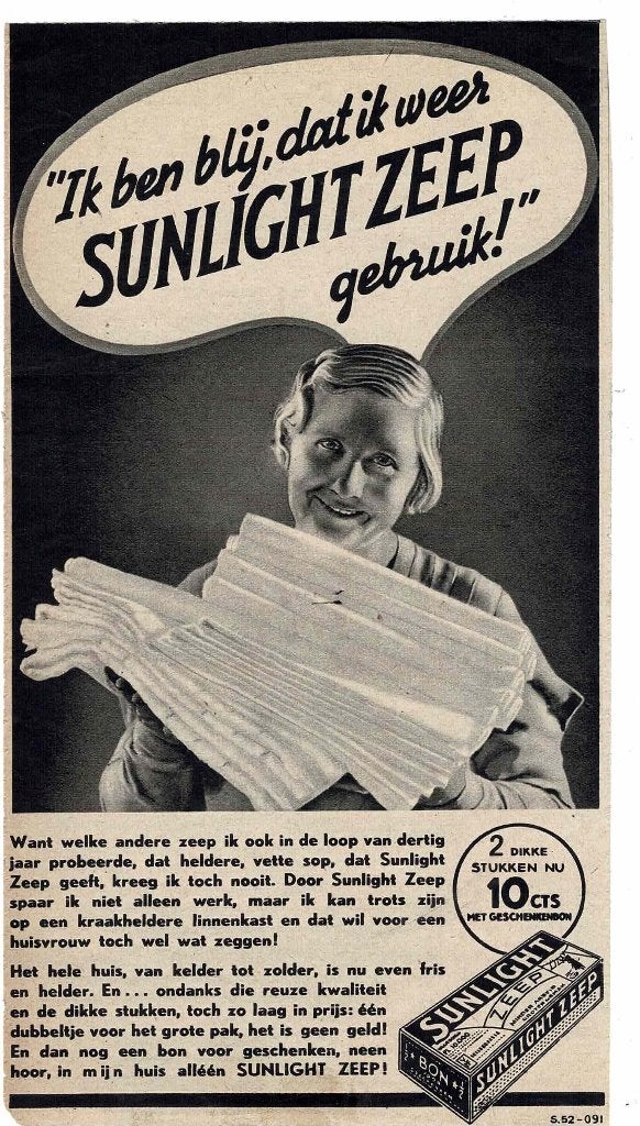 Fijn ik gebruik weer SUNLIGHT ZEEP maakt helder en schoon, Verzenden, Zo goed als nieuw, Overige typen