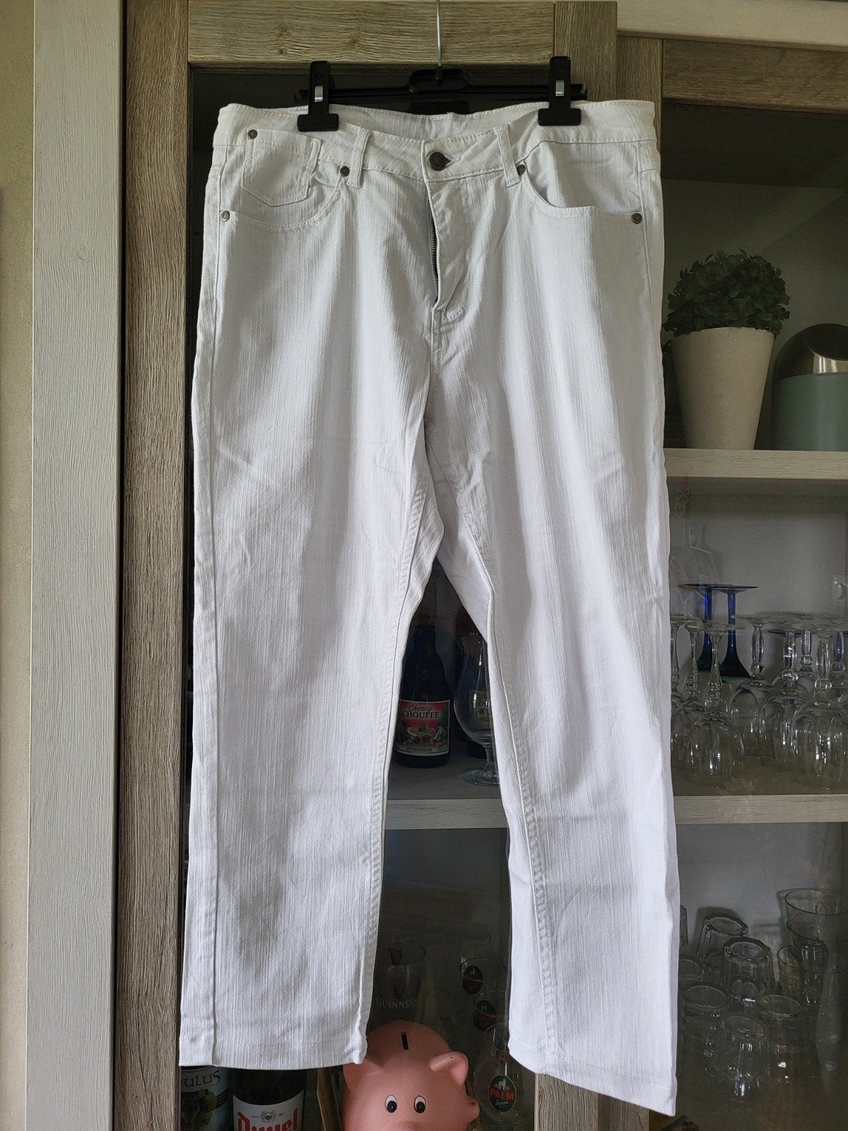TREND ONE stretch broek. Wit. Maat 42, Kleding | Dames, Wit, Maat 42/44 (L), Ophalen of Verzenden, Lang