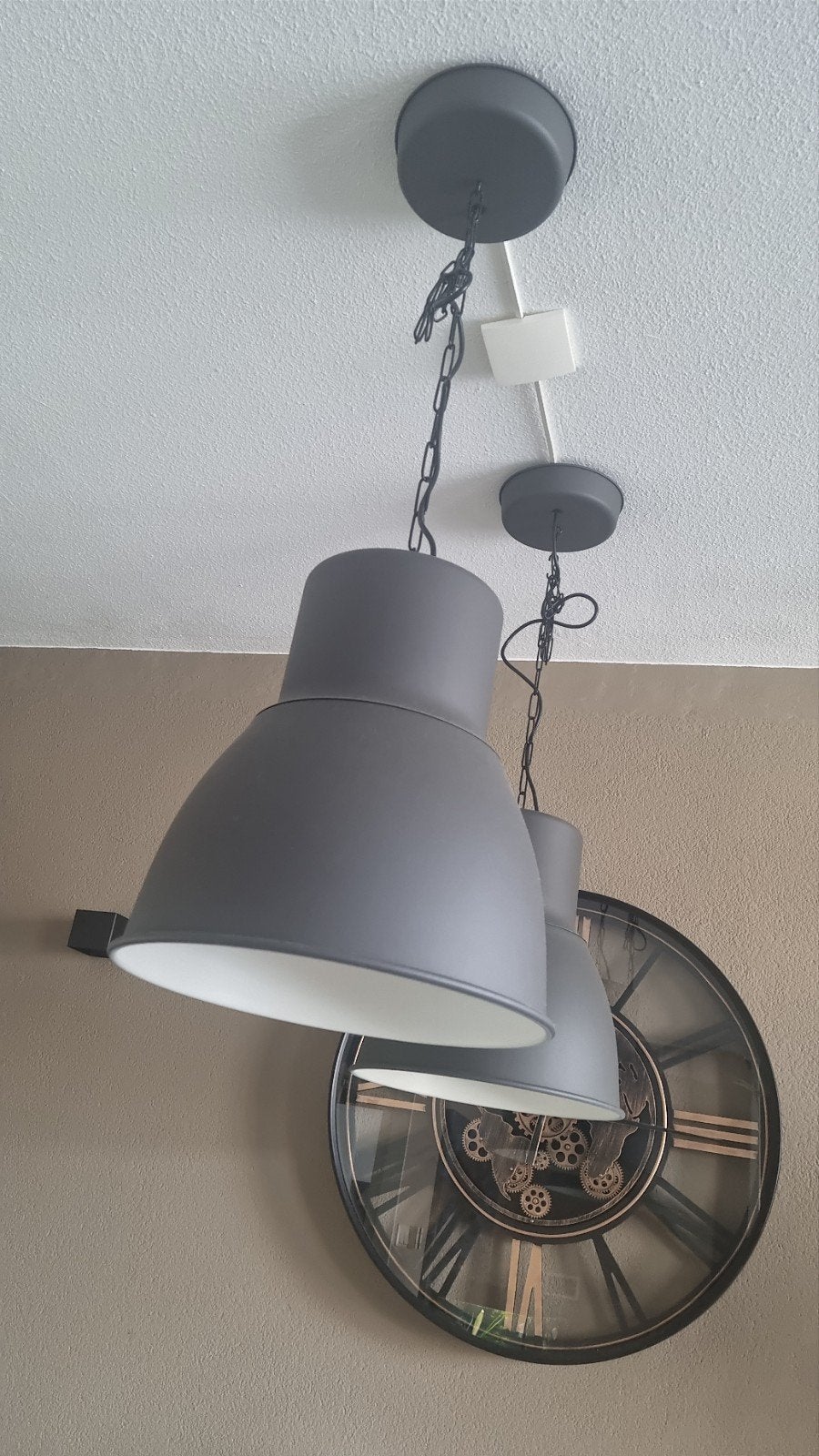 IKEA hanglampen HEKTAR, Huis en Inrichting, Lampen | Hanglampen, Ophalen, E27 (groot), Zo goed als nieuw, Metaal
