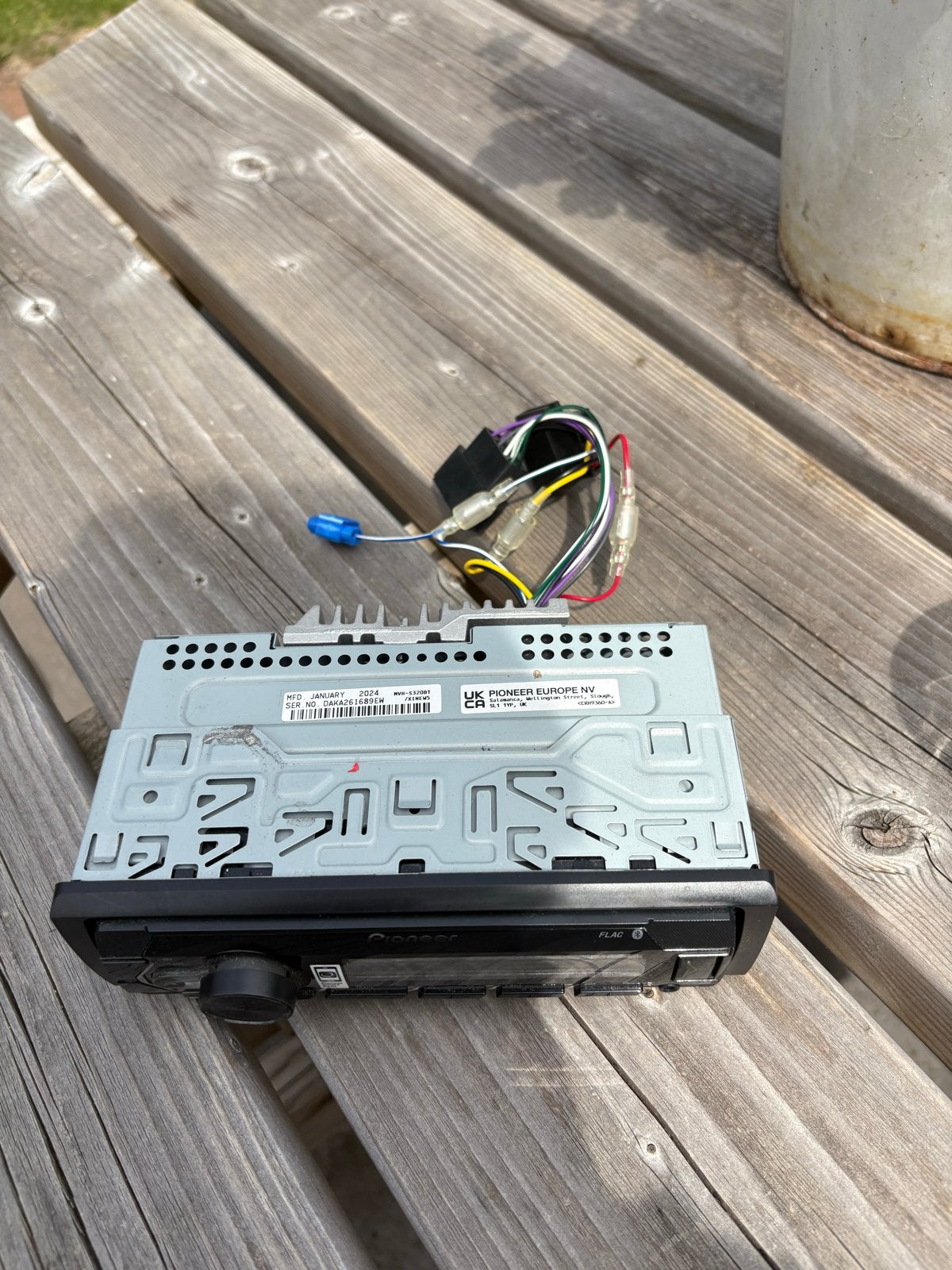 Pioneer autoradio met Bluetooth en alle kabels, Ophalen of Verzenden, Gebruikt
