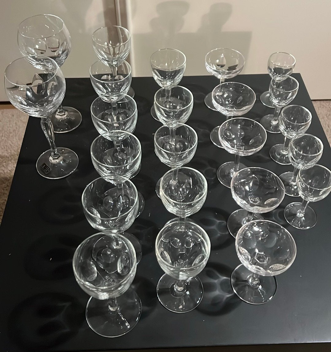 23 Delig Glasservies-Kristal-Spiegelau. Germany-Vintage, Antiek en Kunst, Ophalen