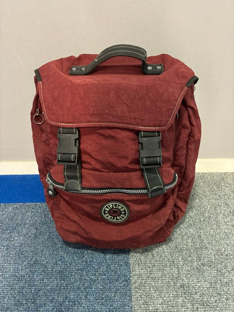 Vintage Kipling Schooltas (Y2K-model), Ophalen of Verzenden, Gebruikt, Rood, Rugtas