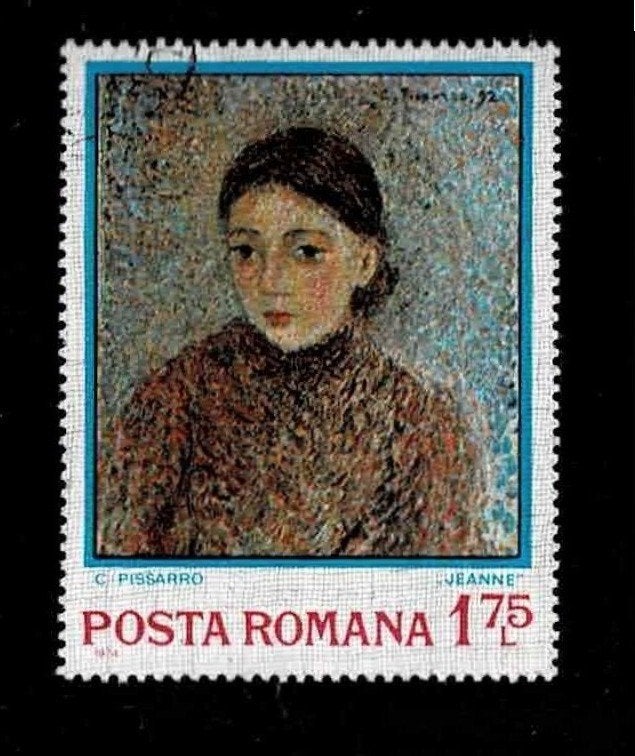 postzegel 2825 Roemenië schilderij van C. Pissarro, Ophalen of Verzenden, Overige landen, Gestempeld